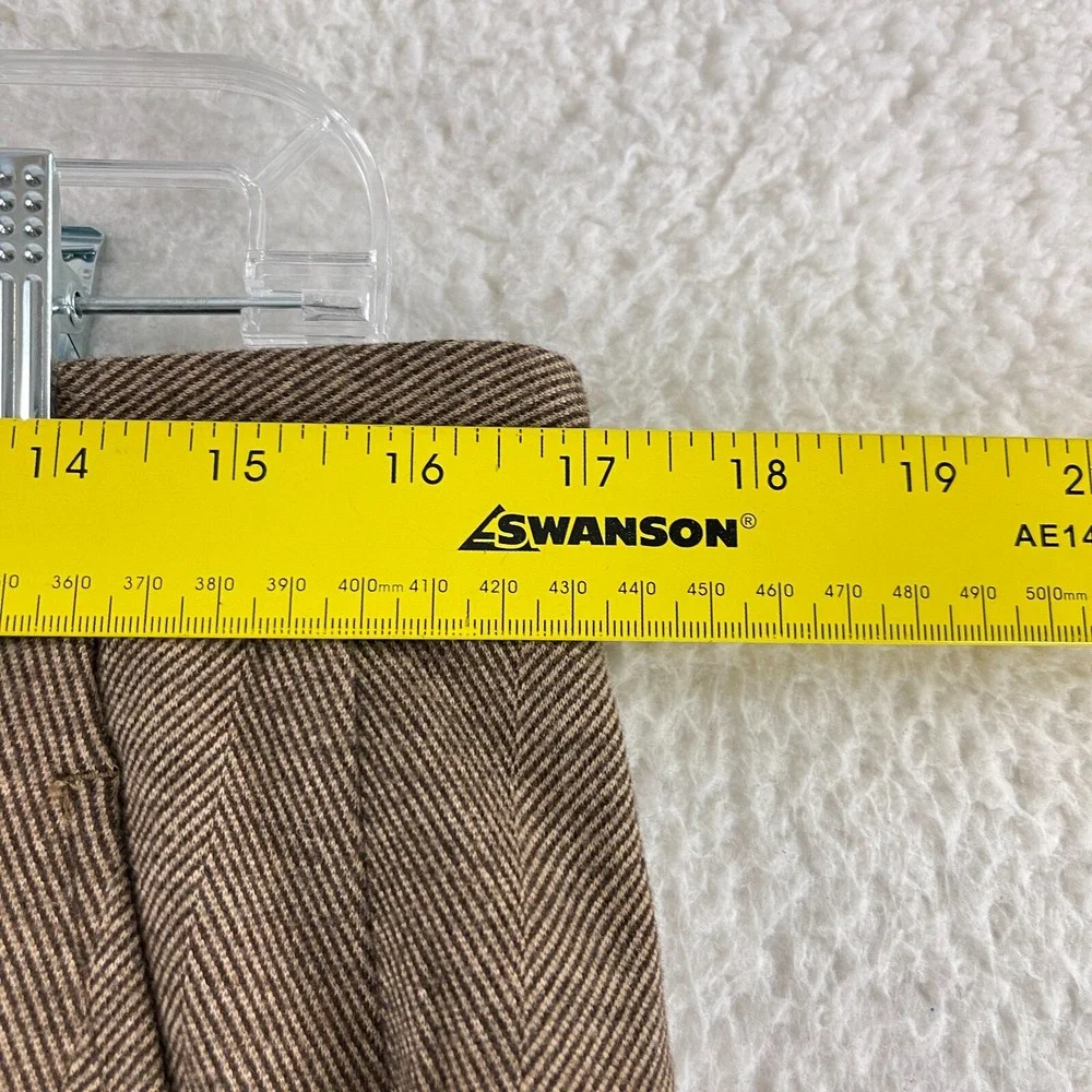 Dondup Brown Dress Pants Mens Size 32 Tweed Straight Leg Work Made in Italy‎